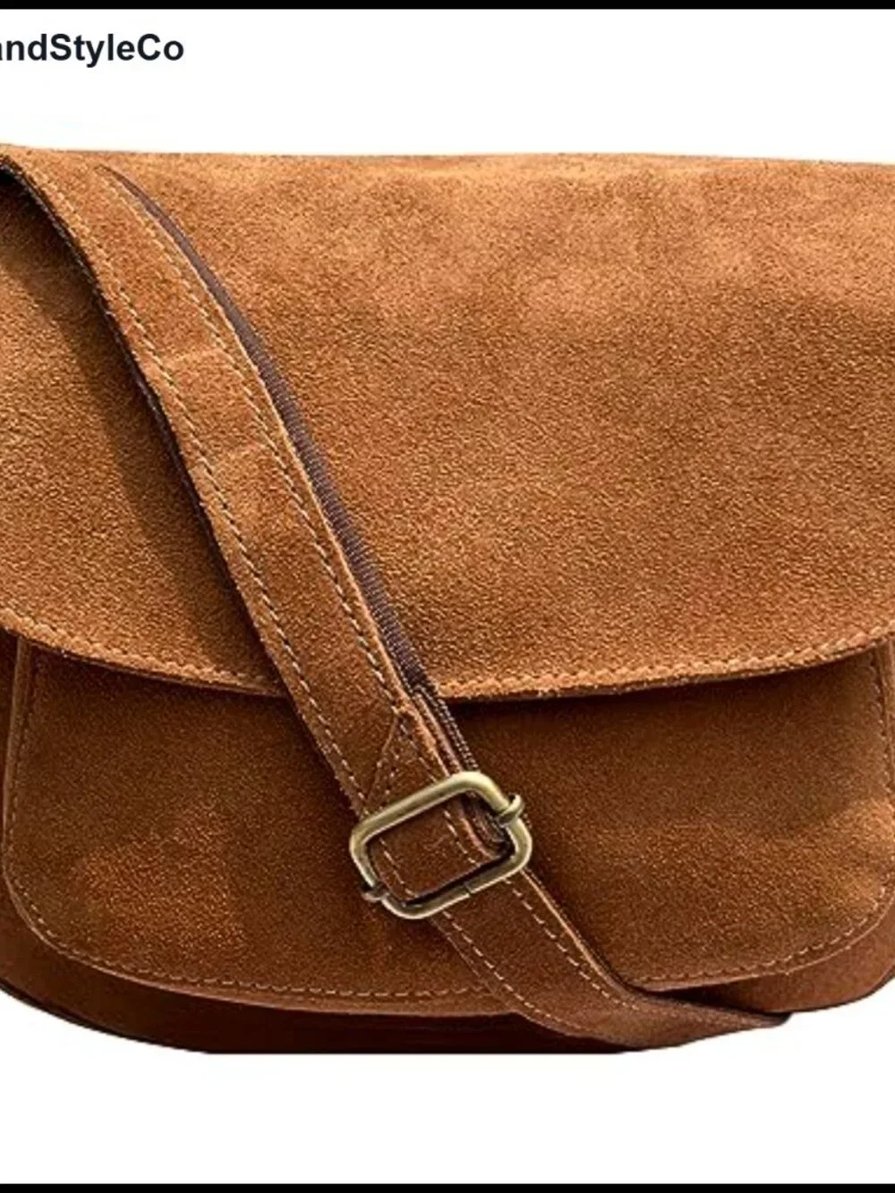 Vintage Suede Leather Crossbody Bag for Women, Travel Satchel Purse